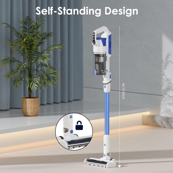 Cordless Vacuum Cleaner 45KPA 88000RPM Strong Suction Stick Vac with LED Display - Picture 5 of 9